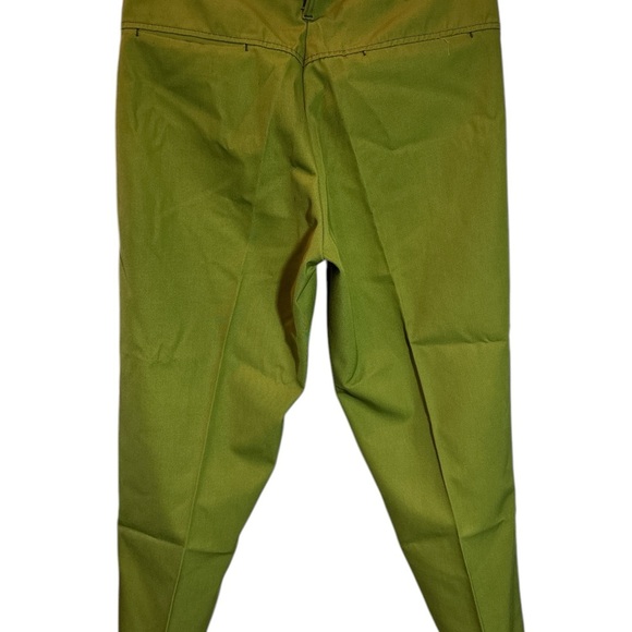 Vintage 1970's Unbranded ArmyGreen Flat Front Pants Men’s 34x28 READ ALL - Picture 2 of 7